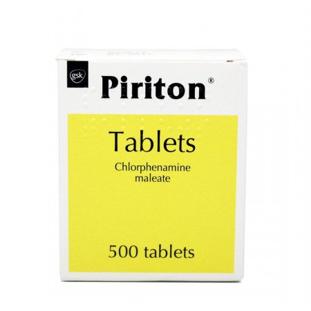 Piriton Hayfever Relief 4mg Tablets - 500 Tablets